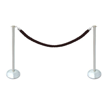 Postes para cordón con base rellena de cemento